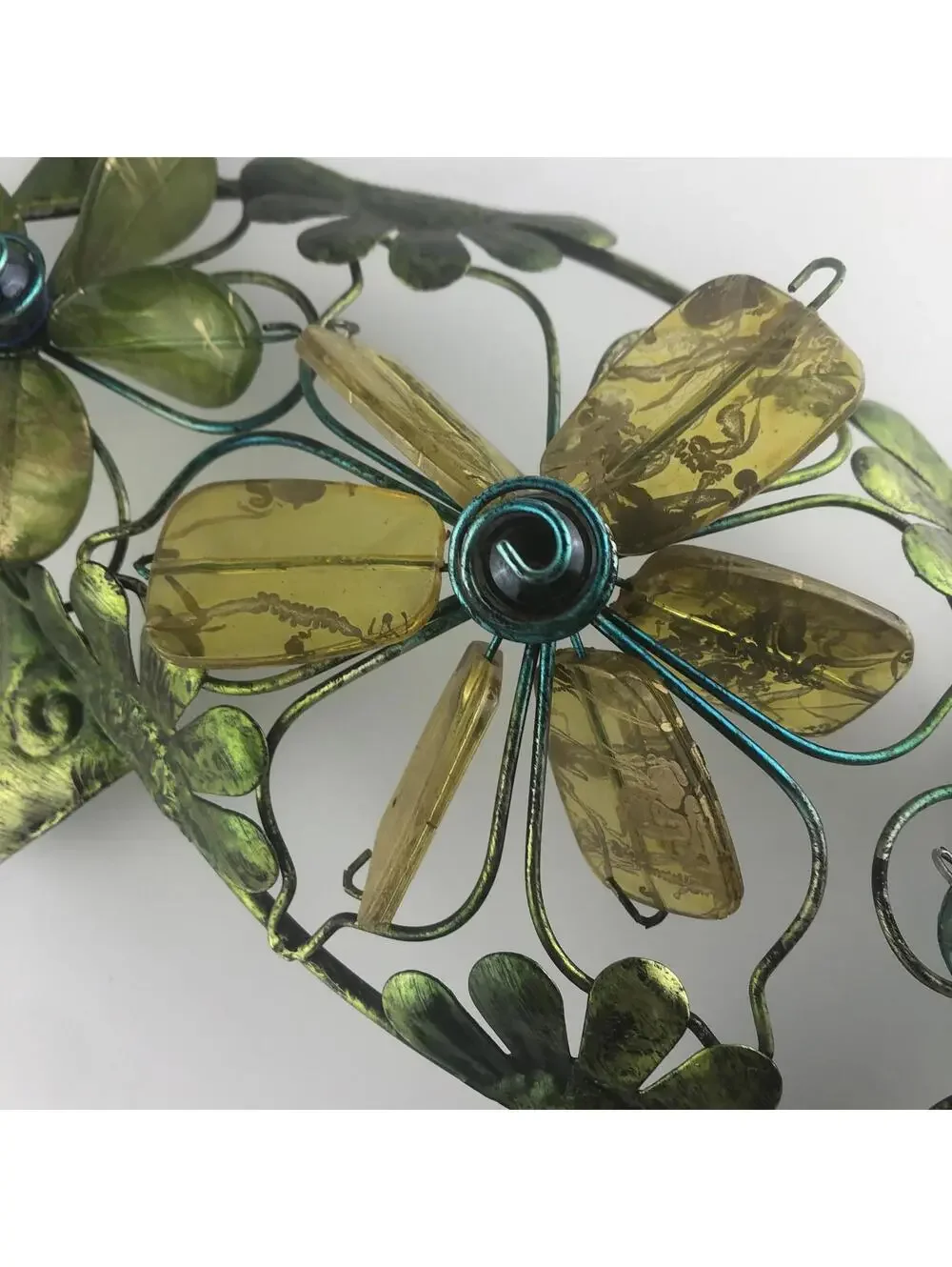 Gecko and flowers Wall Art Large Handmade ~19